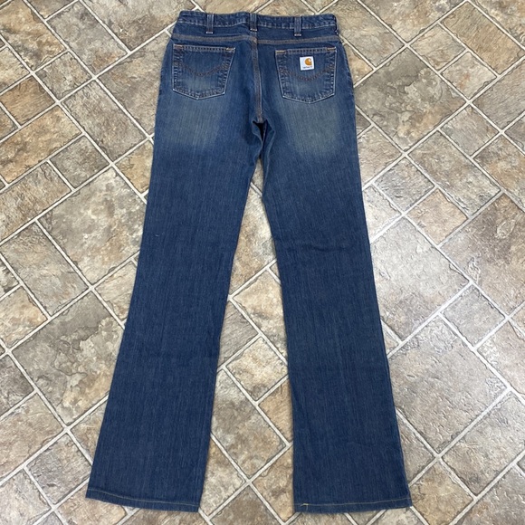 Carhartt Traditional Fit Bootcut Jeans, Med Blue Wash - Picture 6 of 11